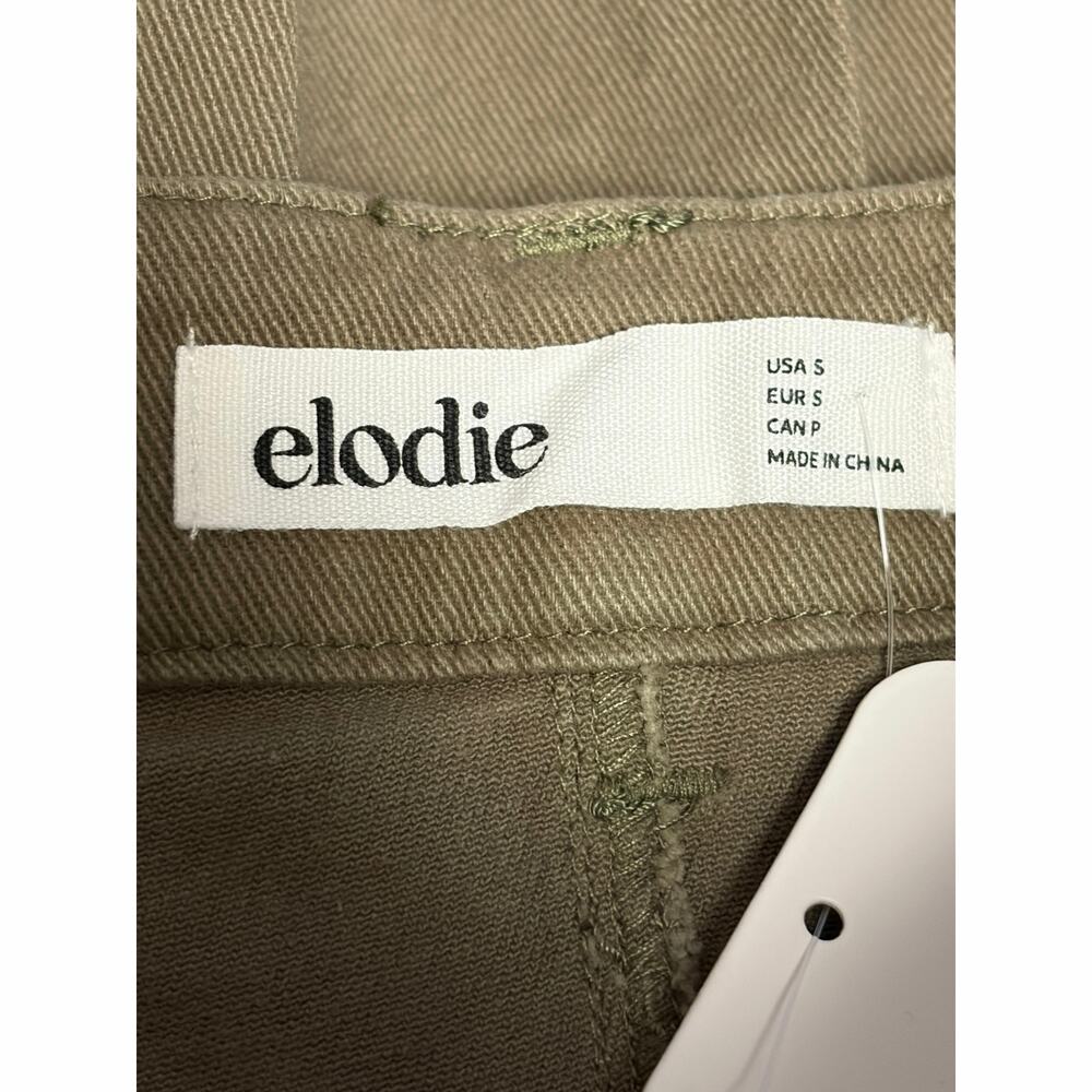 Elodie Olive Green Pleated Mini Skirt Size S NWT Cotton Blend 🌼 - Picture 6 of 6